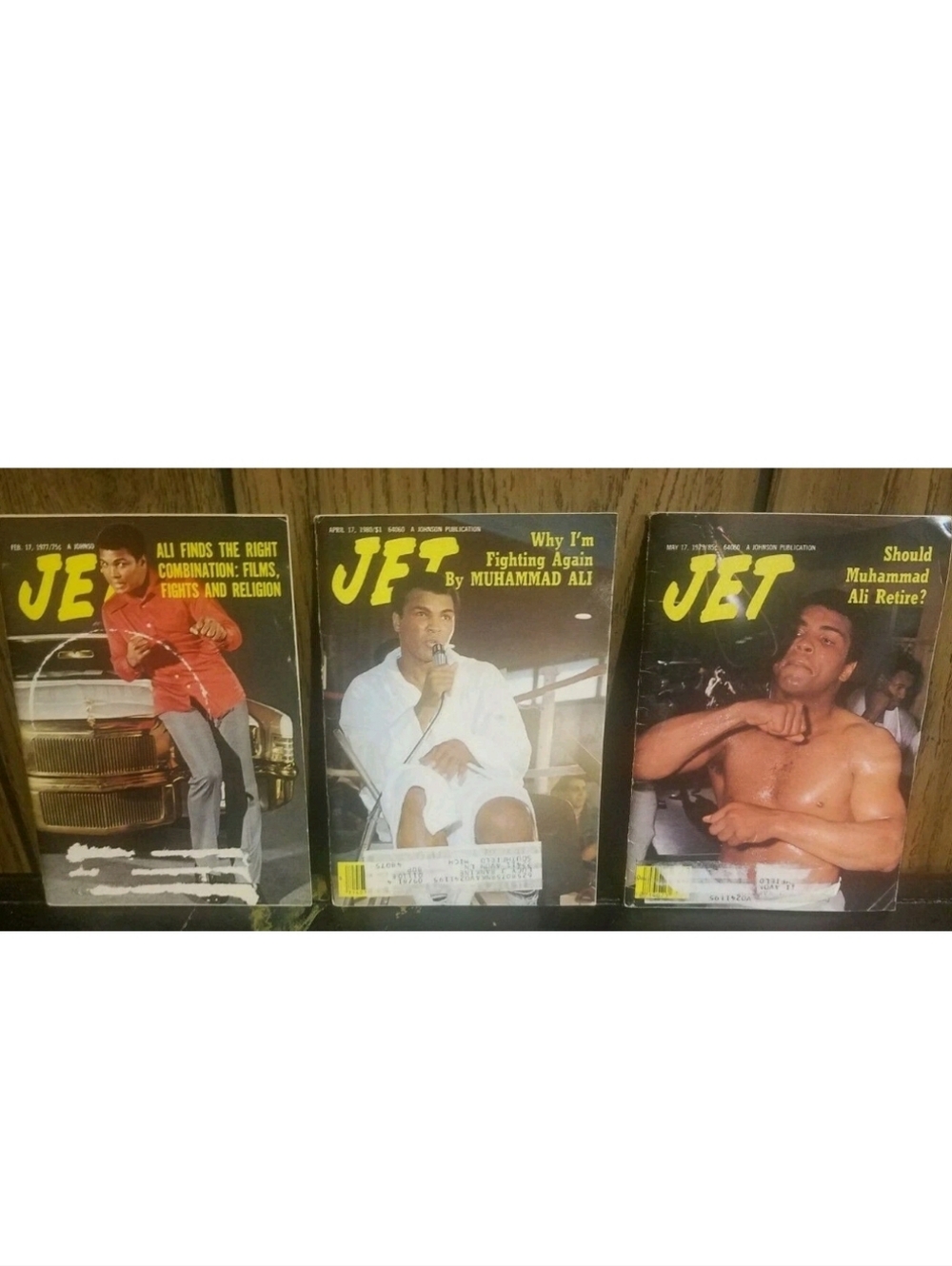 JET Magazine Lot 3 Featuring Muhammad Ali 1970s And 80s Vintage Collection